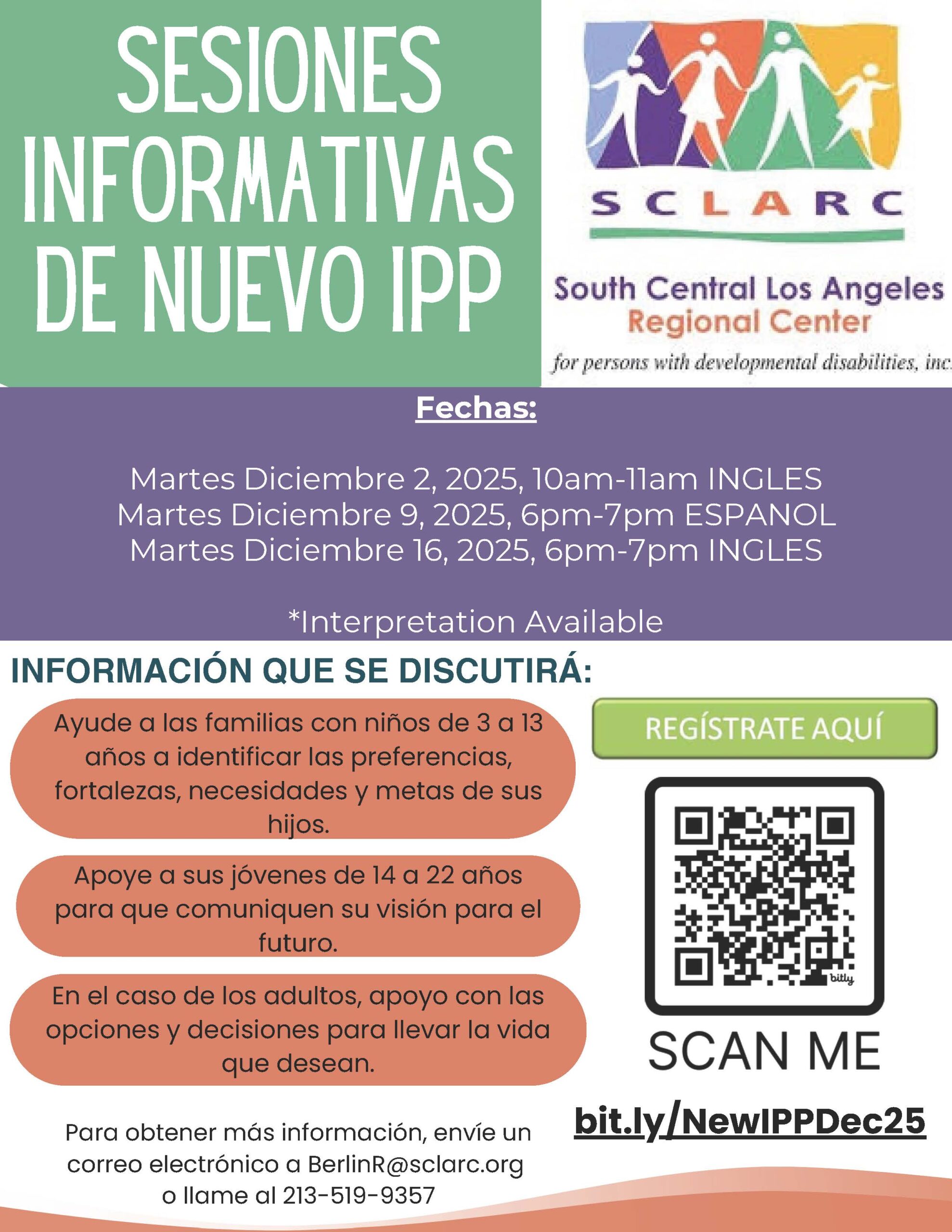 SPANISH - Parent Information Sessions December 2025