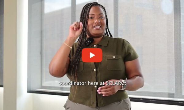 A YouTube video thumbnail shows a woman gesturing in ASL.